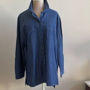 Pure DKNY Women’s Denim Tunic Top Blouse